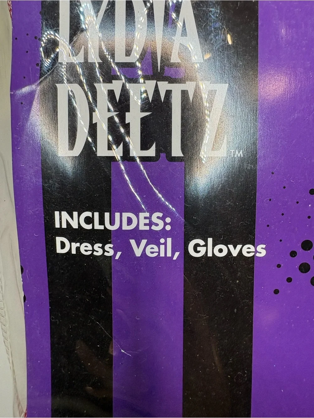 Beetlejuice Lydia Deetz Adult Medium 8-10 Costume Dress with Veil and Gloves